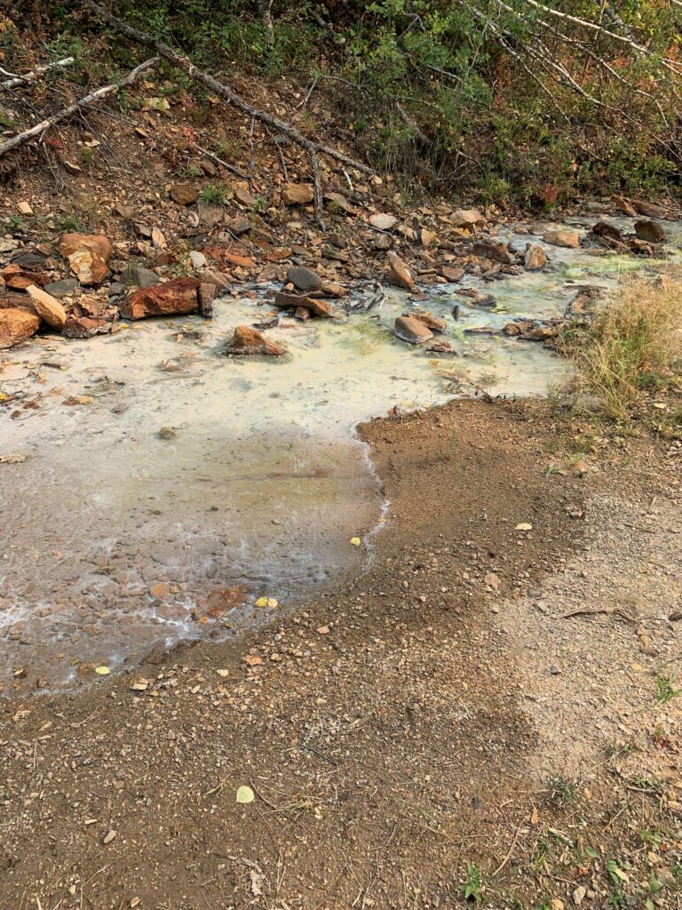 Acid mine drainage at Zortman-Landusky.