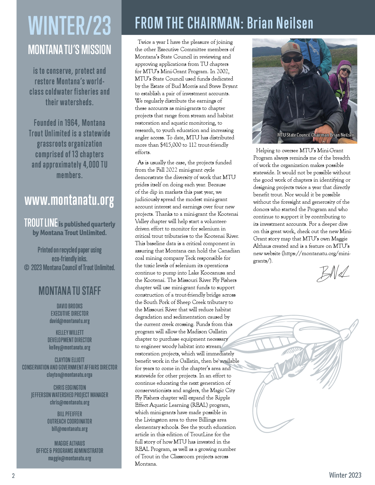 Winter 2023 Trout Line Montana Trout Unlimited